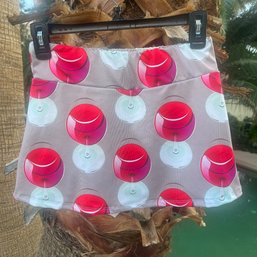 Wine Glass Tennis Skirt